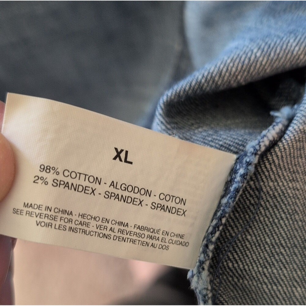 Gloria Vanderbilt Women's Blue Denim Jacket Collared Button Pockets Size XL - Picture 8 of 10